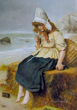 Mensaje del mar Prerrafaelita John Everett Millais Arte Decorativo